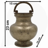 Brass Antiques Kamandal, Stoup, Gangajali, Ganga Jali, Pooja Loota, Water Kamandal - Antique Loota, Kamandal,Brown, 9 Inch, 1 Piece