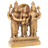 Brass Srinivasa Kalyanam Idol, Venkateswara Balaji Tirupati Kalyanotsavam Statue, Vishnu Narayan Perumal Marriage Murti for Home Temple & Puja,Gold, 9 Inch, 1 Piece