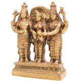 Brass Srinivasa Kalyanam Idol, Venkateswara Balaji Tirupati Kalyanotsavam Statue, Vishnu Narayan Perumal Marriage Murti for Home Temple & Puja,Gold, 9 Inch, 1 Piece
