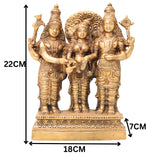 Brass Srinivasa Kalyanam Idol, Venkateswara Balaji Tirupati Kalyanotsavam Statue, Vishnu Narayan Perumal Marriage Murti for Home Temple & Puja,Gold, 9 Inch, 1 Piece