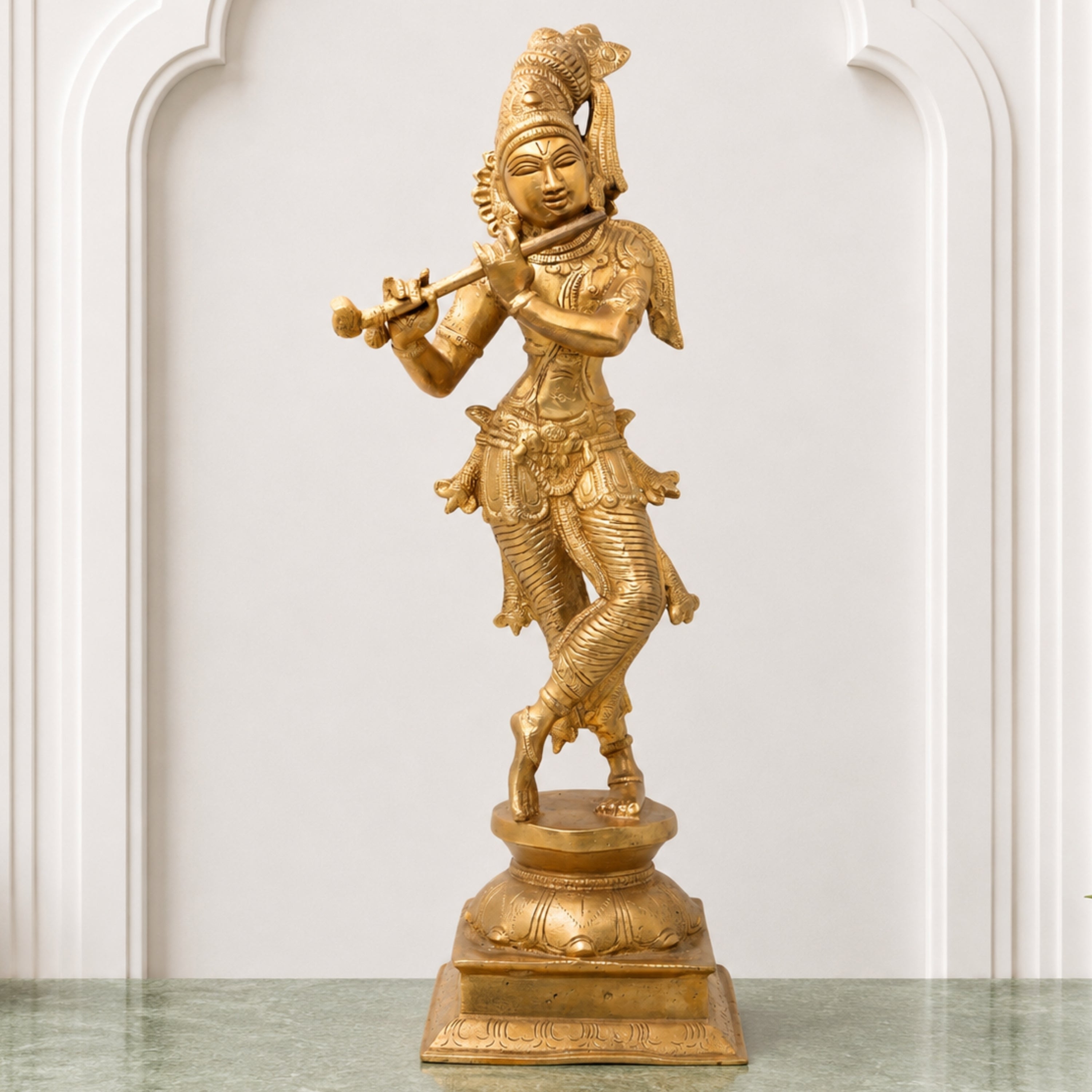 Brass Krishna Idol