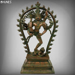 Brass Nataraja Idol In Antique Look, Shiva Natraj Statue, Dancing Nataraj, Hindu Dance God