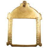 Bhunes Brass Traditional Prabhavali Arch Frame – Wall Hanging Prabhawali for Home Temple Decor | Prabhaval for Deity Idol | Kirtimukha Brass Backdrop, Gold, 11 Inch, 1 Piece
