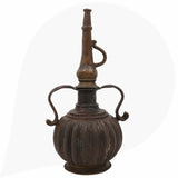 Brass 19Th Centuries Antique Oil Lamp, Antiques Table Diya, Deepam, Lamps, Deep, Deepam For Home Decor,Black, 10 Inch, 1 Piece