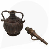 Brass 19Th Centuries Antique Oil Lamp, Antiques Table Diya, Deepam, Lamps, Deep, Deepam For Home Decor,Black, 10 Inch, 1 Piece