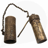Brass Vintage Chunadani, Antique Betel Lime Paste Box, Chuna Dani, Limebox, Chuna Box,Brown, 5 Inch, 1 Piece