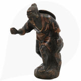 Brass Handcrafted Chinese Taoist Idol, Daoist Monk Priest Sage Statue, Spiritual Feng Shui Decor, Antique Taoist Master Figurine, Black, 7 Inch, 1 Piece