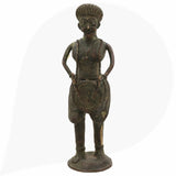 Brass Musical Man Idol, Dogra Art Sangeetwala Peetal Dhokra Sculpture for Home Decor & Collectors,Black, 7 Inch, 1 Piece