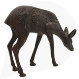 Brass Deer Idol | Mriga Harin Jinka Chital Cheetal Barasingha Blackbuck Showpiece | Handcrafted Peetal Pital Pittal Sculpture for Home Decor & Gifts,Brown, 4.5 Inch, 1 Piece