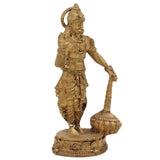 Brass Hanuman Idol for Pooja – Small Maruti Bajrang Bali Statue | Anjaneya Vayuputra Kesari Nandan Murti for Home Temple & Gift (5cm, Peetal),Gold, 2 Inch, 1 Piece