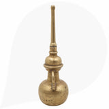 Brass Antique Oil Lamp, Handcrafted Diya, Kerala Nilavilakku, Temple Deepam, Vintage Brass Deepam, Ritual Pooja Lamp, Heritage Brass Diya,Black, 9.5 Inch, 1 Piece