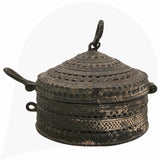 Brass Bastar, Dhokra Sculpture, Handcrafted Peetal Tribal Art Figurine, Traditional Pittal Decor, Black, 4 Inch, 1 Piece