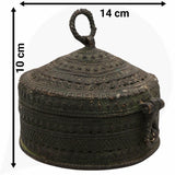 Brass Bastar, Dhokra Sculpture, Handcrafted Peetal Tribal Art Figurine, Traditional Pittal Decor, Black, 4 Inch, 1 Piece