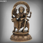 Brass Durga Idol – Mahishasura Mardini | Peetal Maa Durga Murti for Pooja Room, Navratri, Home Temple & Gifting