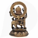 Brass Durga Idol – Mahishasura Mardini | Peetal Maa Durga Murti for Pooja Room, Navratri, Home Temple & Gifting,Gold, 8 Inch, 1 Piece