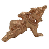 Handcrafted Bronze Baby Ganesha Idol, Bal Ganesh Murti in Panchaloha, Bala Vinayaka, Vatu Ganapati, Shishu Ganesha for Pooja & Gifting,Brown, 3 Inch, 1 Piece