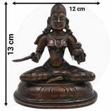 Bronze Handmade Annapurna Devi Idol – Handcrafted Panchaloha Statue for Home & Temple Decor Annaporna Murti, Brown, 5 Inch, 1 Piece