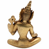Handcrafted Brass Tara Maa Idol – Mahavidya Tara Devi | Ugra Tara | Neela Saraswati | Buddhist Hindu Goddess Statue for Pooja, Home Temple & Decor,Gold, 5.5 Inch, 1 Piece