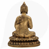 Handcrafted Brass Budha Graha Idol | Budh Dev Murti | Peetal Pital Budh Bhagwan Statue for Home Temple, Navagraha Pooja & Decor,Gold, 9 Inch, 1 Piece