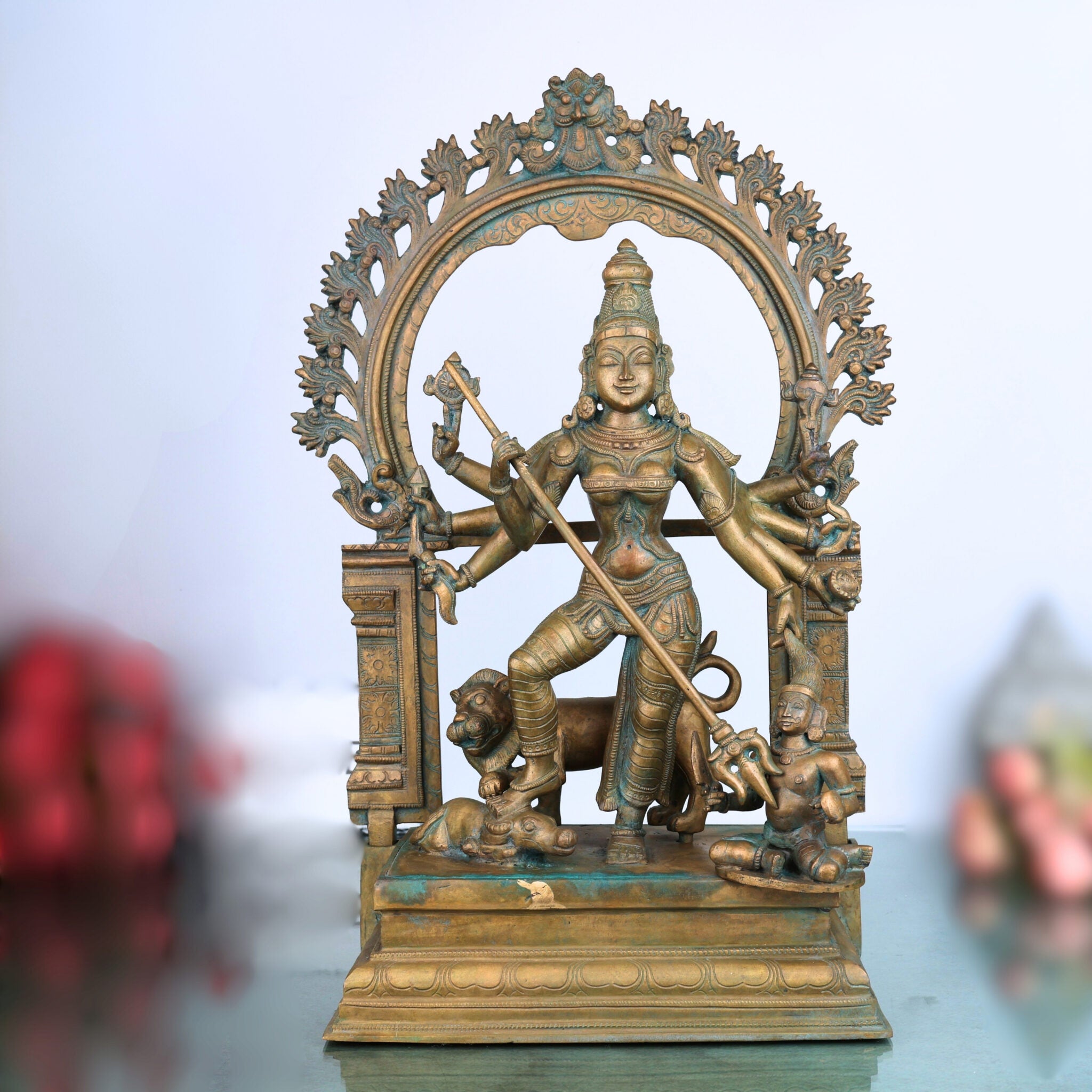 Handcrafted Panchaloha Durga Devi Idol