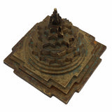 Bhunes Brass Shree Yantra, Antique Meru Chakra, Shri Yantra Vastu Pyramid, Spiritual Energy Symbol for Home, Temple, and Office Decor, Brown, 4 Inch, 1 Piece