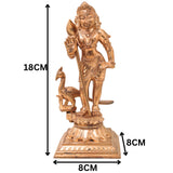 Bronze Bala Murugan, Swaminatha Silai, Karthikeya Bhagawan, Subramanya, Kumara, Mahasena, Shanmukha, Subrahmanya Murti, Lord Murugan Idol, Guhan, Kartikeya Statue, Skanda Sculpture, Gold, 7 Inch, 1 Piece