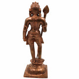 Bronze Bala Murugan Idol, Subramanya Swamy Statue, Shanmukha Vigraham, Kumara Swaminathan Sculpture, Karthikeya Panchaloha Murti, Mahasena Figurine, Gold, 9 Inch, 1 Piece