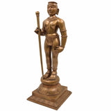 Bronze Palani Murugan Idol, Swaminatha Silai, Karthick Bhagawan, Subramanya, Shanmukha, Kumara, Subrahmanya Murti for Pooja, Brown, 14.5 Inch, 1 Piece