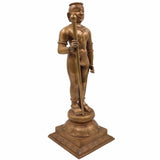 Bronze Palani Murugan Idol, Swaminatha Silai, Karthick Bhagawan, Subramanya, Shanmukha, Kumara, Subrahmanya Murti for Pooja, Brown, 14.5 Inch, 1 Piece