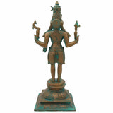 Handmade Panchaloha Bronze Shiva Idol | Mahadev Murti | Nataraja, Bholenath, Rudra Statue for Home, Temple & Spiritual Decor          Ask ChatGPT,Brown, 13 Inch, 1 Piece