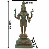 Handmade Panchaloha Bronze Shiva Idol | Mahadev Murti | Nataraja, Bholenath, Rudra Statue for Home, Temple & Spiritual Decor          Ask ChatGPT,Brown, 13 Inch, 1 Piece
