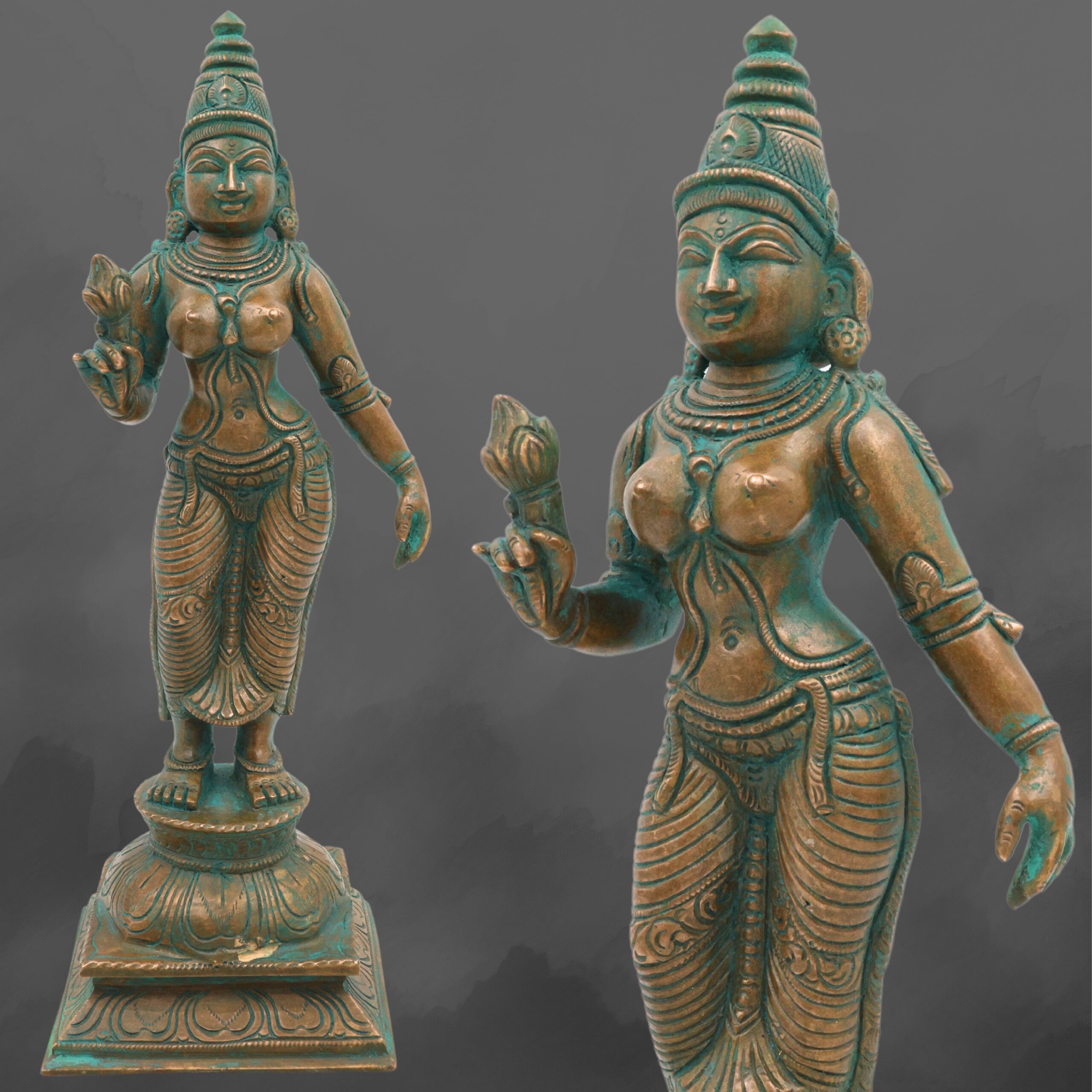 Handmade Bronze Shridevi Idol
