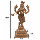 Handcrafted Panchaloha Bronze Krishna Idol – Kanha, Gopal, Govinda, Banke Bihari Murti for Home & Temple,Gold, 6.5 Inch, 1 Piece