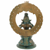 Bronze Ayyappa Swamy Idol – Lord Ayyappan Swami Murti for Pooja, Home Decor, and Temple, Brown, 11 Inch, 1 Piece