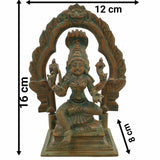 Bronze Mariamman Idol | Panchaloha Mariamma Statue | Muthumariamma, Samayapuram Mariamman, Yellamma, Pochamma, Maisamma, Gangamma, Mahankali Amma, Shakti Amma Vigraham for Puja & Temple, Brown, 6.5 Inch, 1 Piece