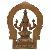Panchaloha Lakshmi Idol – Handcrafted Bronze Dhanalakshmi Murti for Pooja, Home Decor & Temple, Brown, 6.5 Inch, 1 Piece