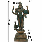 Bhunes Panchaloha Raja Murugan Idol – Bronze Swaminatha Silai, Subramanya Statue, Kumara Murti, Karthick Bhagawan, Shanmukha Decor, Brown, 13 Inch, 1 Piece