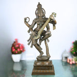 Panchadhatu Saraswati Idol – Bronze Vidya Devi Statue, Sarasvati Murti, Saraswathi Sculpture for Home, Temple, Pooja Room Decor
