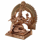 Bronze Raj Matangi Devi Idol, Panchaloha Mantrini Shyamala Statue, Uchchhishta Saraswati, Tantric Goddess Matangi Murti for Puja & Home Temple,Gold, 7 Inch, 1 Piece
