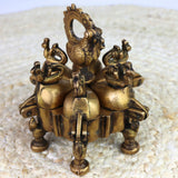 Brass Decorative Boxes, Box, Multipurpose Boxes, Sindoor Boxes, Sindhur Box, Antique, Box With Peacock Opener