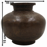 Bhunes Antique Brass Loota, Lota Poja Cambu, Water Loota, Jal Lota, Poja Cambu, Lotiya, Gangajali Stoup,Brown, 6 Inch, 1 Piece