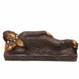 Handcrafted Brass Sleeping Buddha Idol | Reclining Shayan Buddha, Mahaparinirvana Gautam Buddha Statue for Home Decor, Puja & Spiritual Gifts,Gold, 5 Inch, 1 Piece