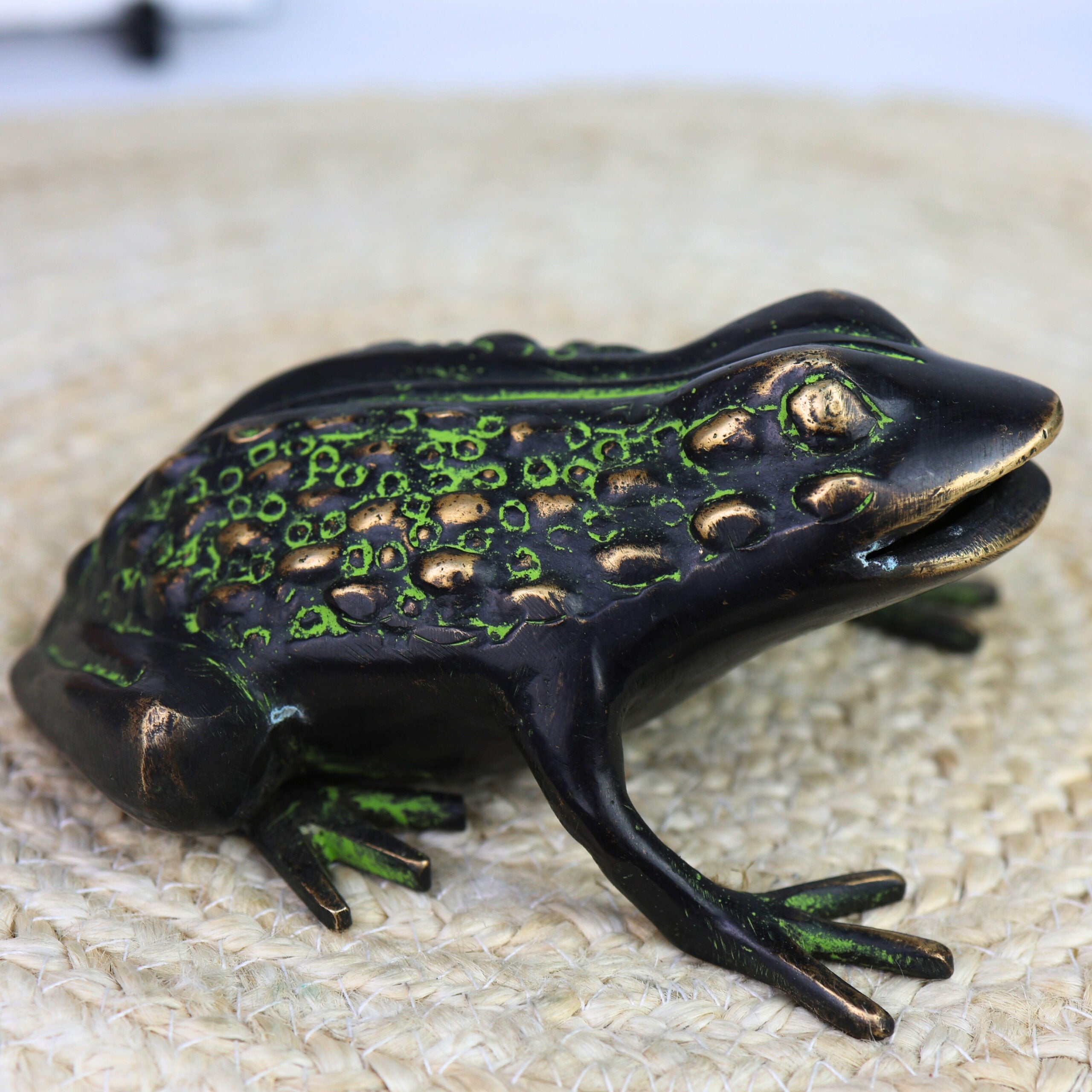 Brass Frog Sculpture