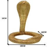 Bhunes Brass Snake Idol – Handcrafted Naga Raj Murti For Home Décor, Temple & Spiritual Protection,Gold, 7.5 Inch, 1 Piece