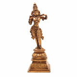 Brass Shree Ram Idol | Lord Rama Ramachandra Murti | Handcrafted Pital Ramji Statue for Home Temple Pooja Decor | Raghunandan Ayodhya Ram Vigraha,Gold, 11 Inch, 1 Piece