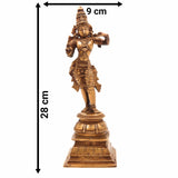 Brass Shree Ram Idol | Lord Rama Ramachandra Murti | Handcrafted Pital Ramji Statue for Home Temple Pooja Decor | Raghunandan Ayodhya Ram Vigraha,Gold, 11 Inch, 1 Piece