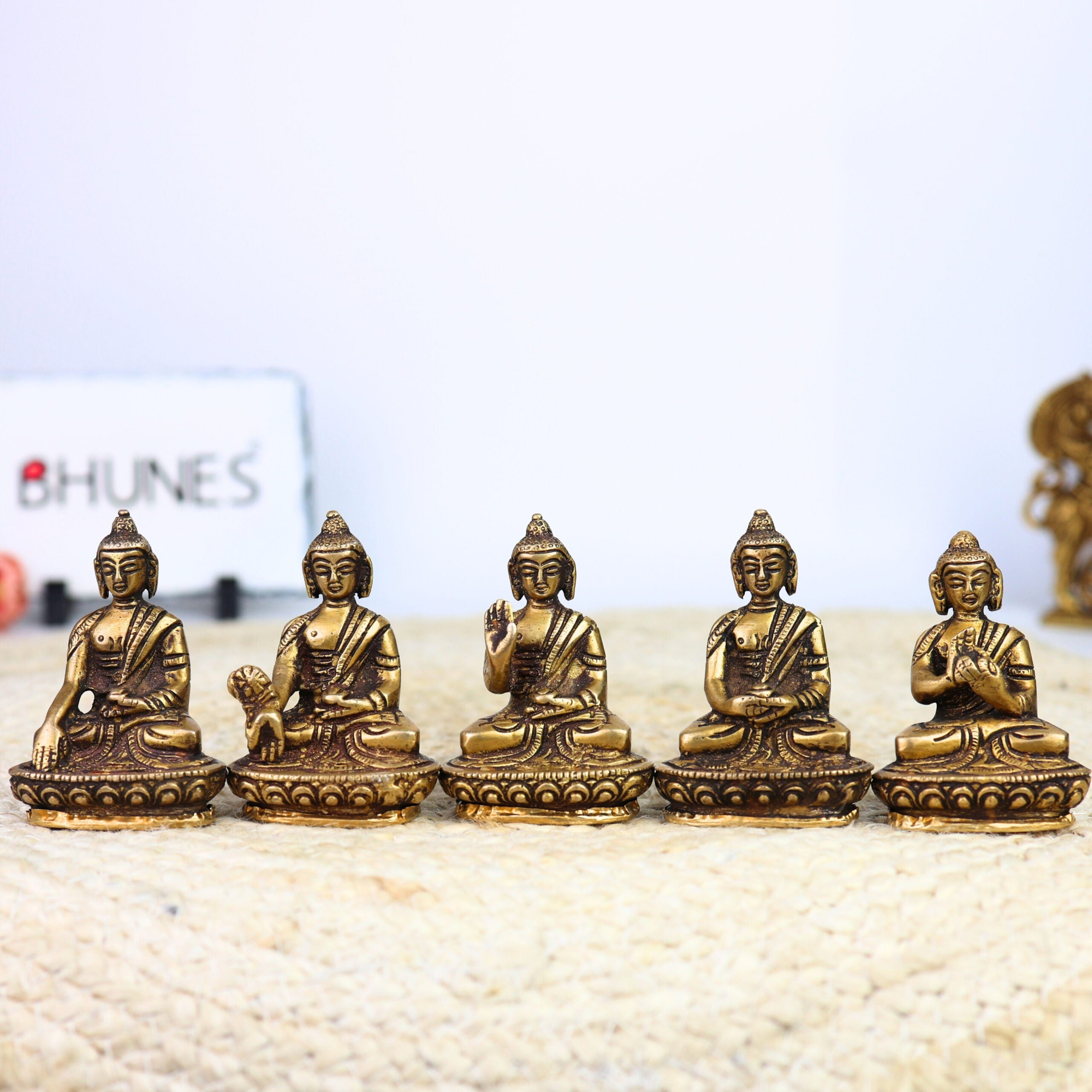 Brass Five Dhyani Buddhas Idol