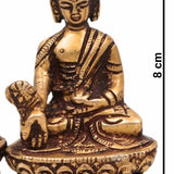 Brass Five Dhyani Buddhas Idol – Vairocana, Akshobhya, Ratnasambhava, Amitabha & Amoghasiddhi Murti | Buddhist Statue, Vigraha, Moorti for Home, Temple, Meditation & Gifts,Gold, 3 Inch, 1 Piece