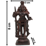 Copper Bala Krishna Idol, Handcrafted Laddu Gopal, Udupi Krishna Murti, Bal Gopal, Govinda Statue for Home Pooja & Spiritual Décor,Brown, 3 Inch, 1 Piece