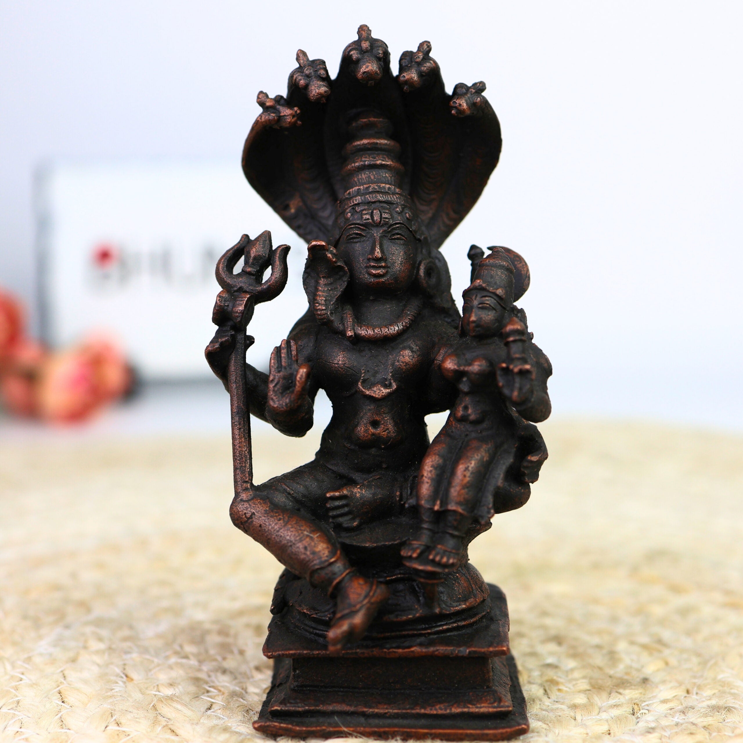 Pure Copper Shiva Parvati Idol